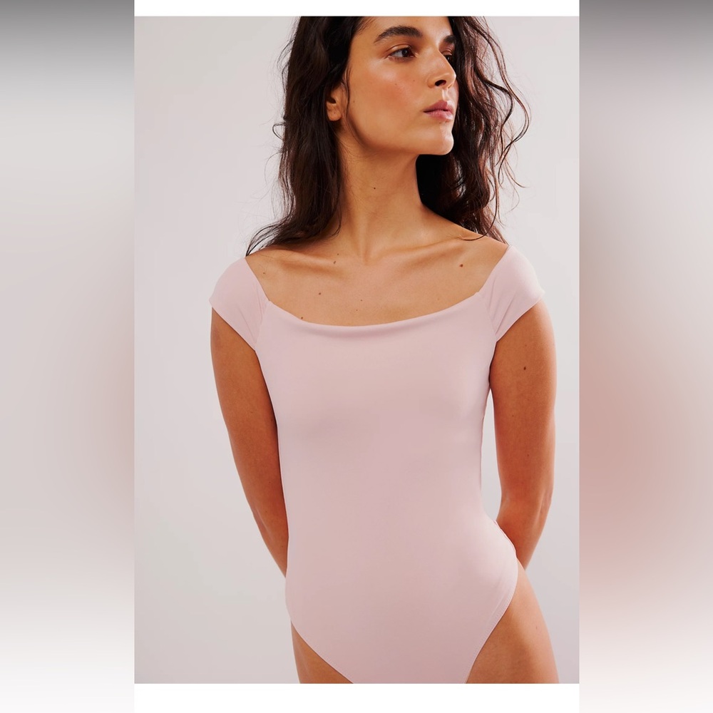Free People Elegant Pink Off-Shoulder Top